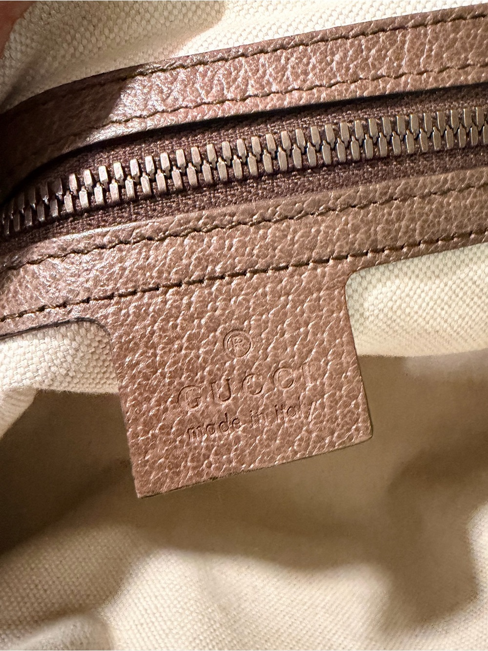 Gucci GG  ophidia half moon Supreme Web Stripe Shoulder Bag in Beige/Brown - Picture 8 of 16